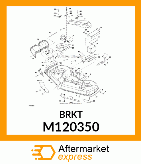 DEFLECTOR, BAFFLE, LH FRONT (48") M120350