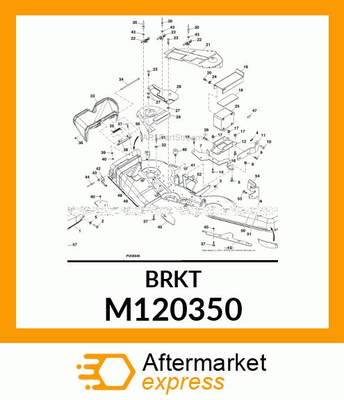 DEFLECTOR, BAFFLE, LH FRONT (48") M120350