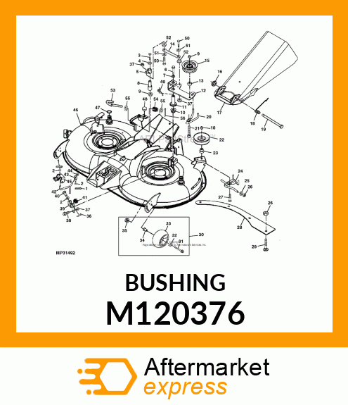 BUSHING, BYPASS VALVE PIVOT M120376