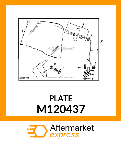 PLATE, WINDSHIELD M120437