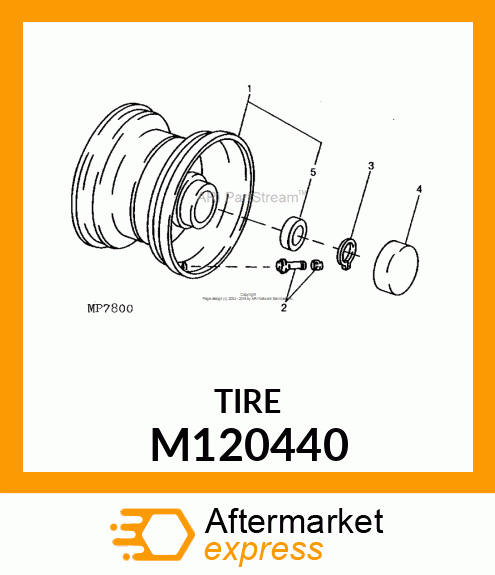 TIRE, 15.00X6.00 M120440