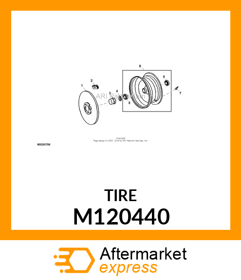 TIRE, 15.00X6.00 M120440