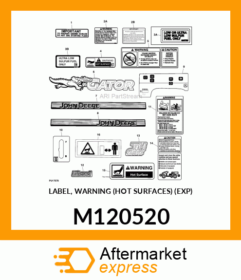 LABEL, WARNING (HOT SURFACES) (EXP) M120520