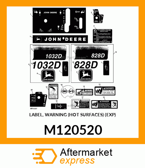 LABEL, WARNING (HOT SURFACES) (EXP) M120520