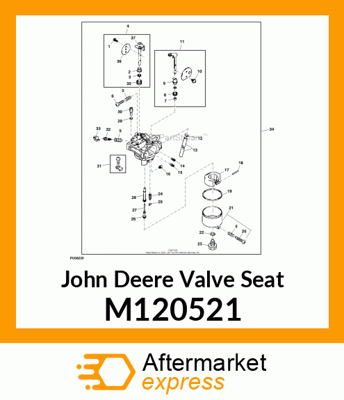 SEAT, VALVE M120521