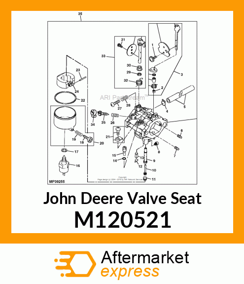 SEAT, VALVE M120521