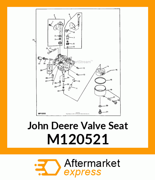 SEAT, VALVE M120521