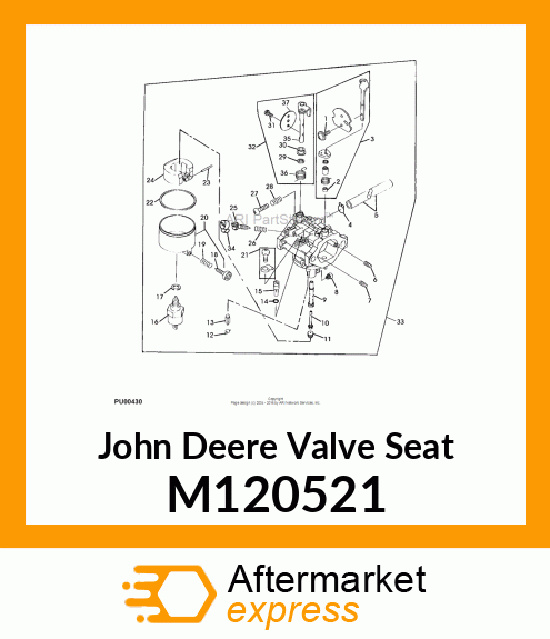 SEAT, VALVE M120521