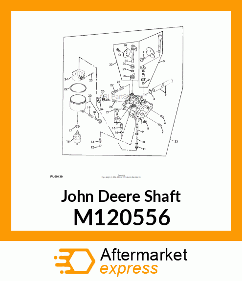 SHAFT, CARURETOR THROTTLE M120556