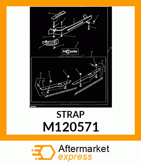 STRAP, STRAP, CLAMP 54" M173160 PA M120571