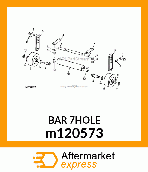 ARM, GAGE WHEEL (PLATED) m120573