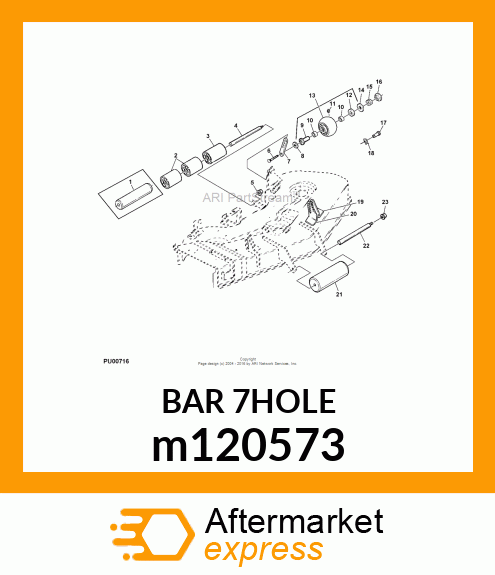 ARM, GAGE WHEEL (PLATED) m120573
