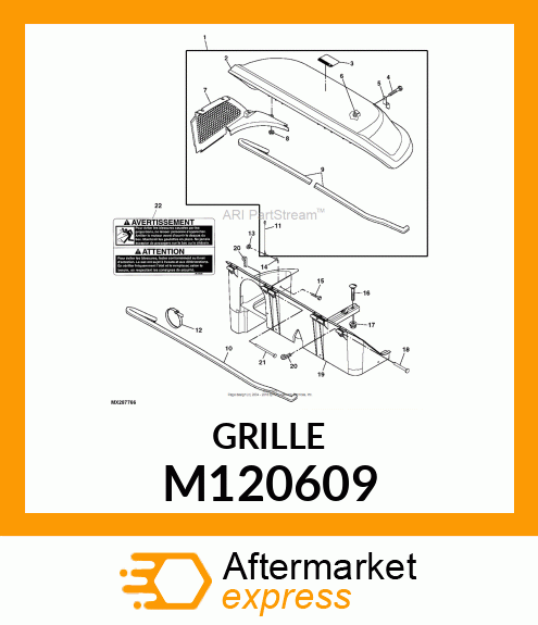 GRILLE, 2 M120609