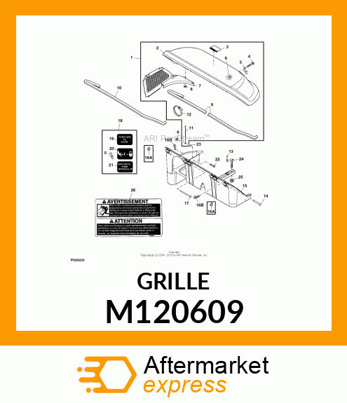 GRILLE, 2 M120609