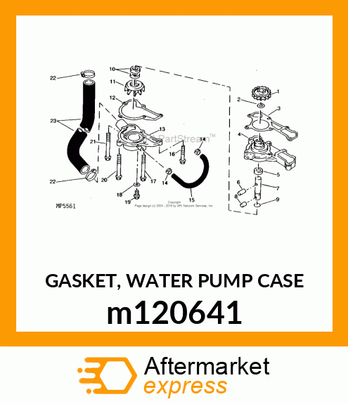GASKET, WATER PUMP CASE m120641