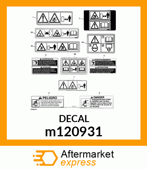 SAFETY SIGN, LABEL, WARNINGTHROWN m120931
