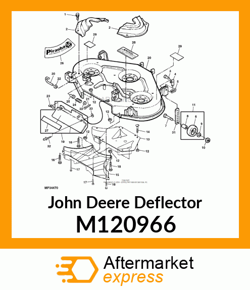 BAFFLE, REAR DISCHARGE (44) M120966