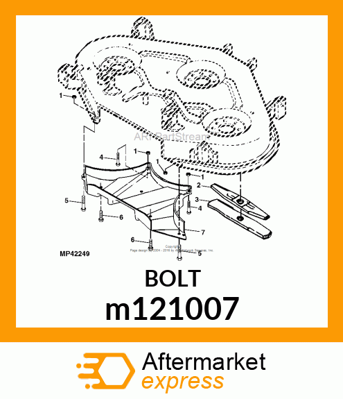 BOLT, M8X1.25X16 HX FLG JDS123 m121007