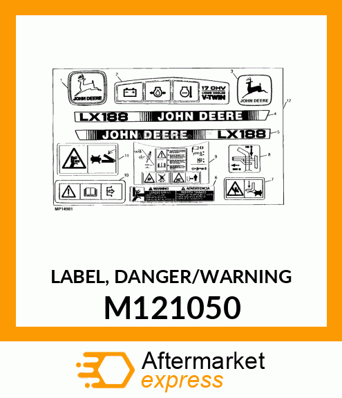 LABEL, DANGER/WARNING M121050