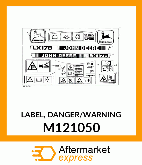 LABEL, DANGER/WARNING M121050