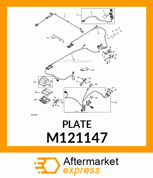 BRACKET, BACKUP ALARM STRIKER M121147