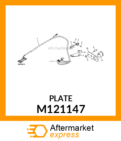 BRACKET, BACKUP ALARM STRIKER M121147