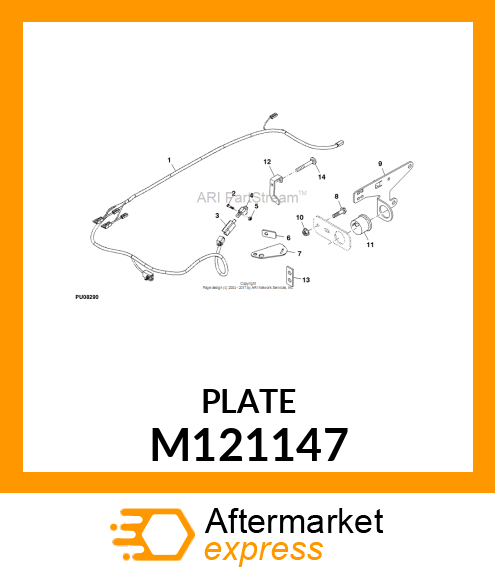 BRACKET, BACKUP ALARM STRIKER M121147