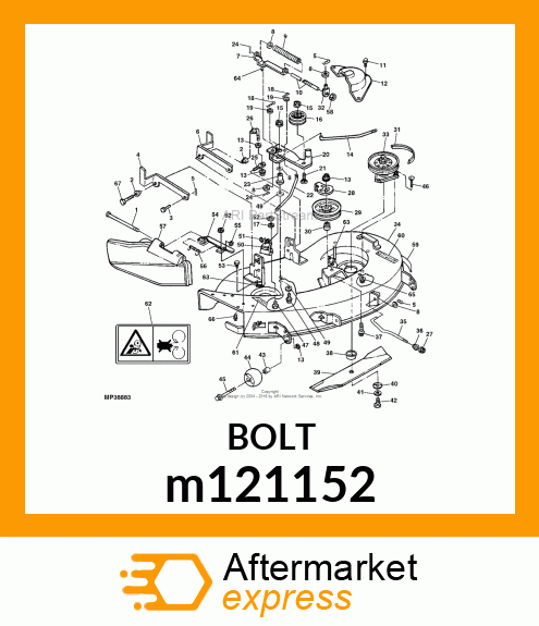 BOLT,HXFL,3/8 M121152