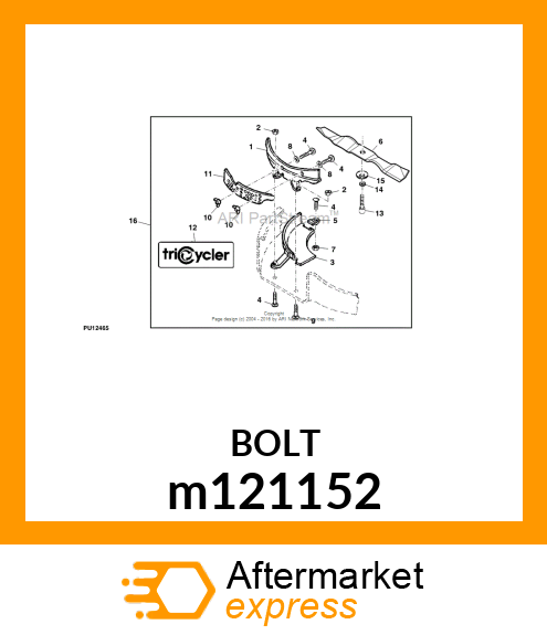 BOLT,HXFL,3/8 M121152