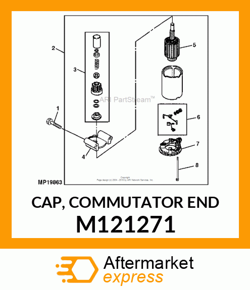 CAP, COMMUTATOR END M121271