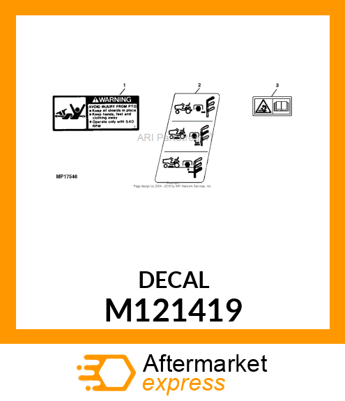 LABEL, WARNING (PTO) M121419