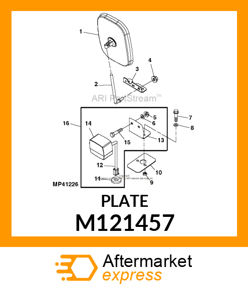 GUSSET, MIRROR BRACKET M121457