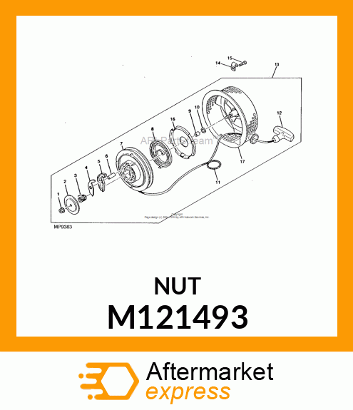 Lock Nut - NUT,LOCK TYPE,NYLON M121493