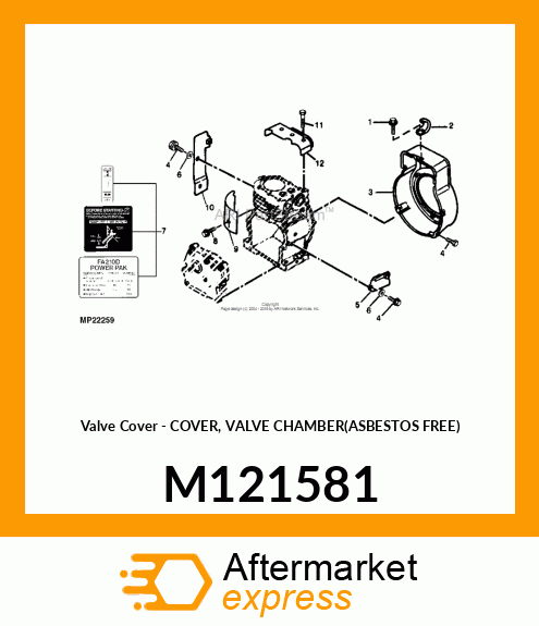 Cover Valve Chamber Asbest M121581