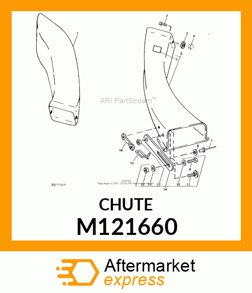 CHUTE, UPPER M121660