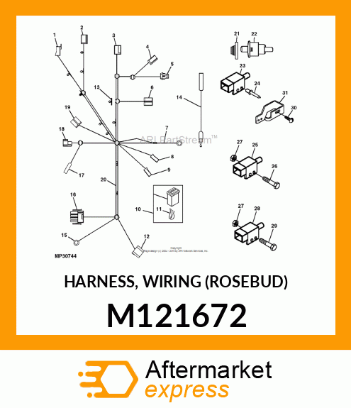 HARNESS, WIRING (ROSEBUD) M121672