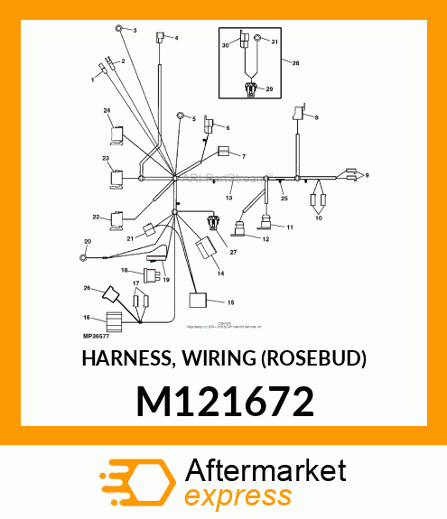 HARNESS, WIRING (ROSEBUD) M121672