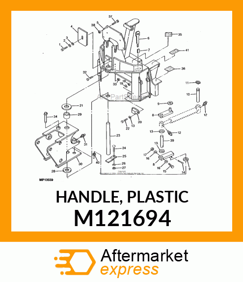 HANDLE, PLASTIC M121694