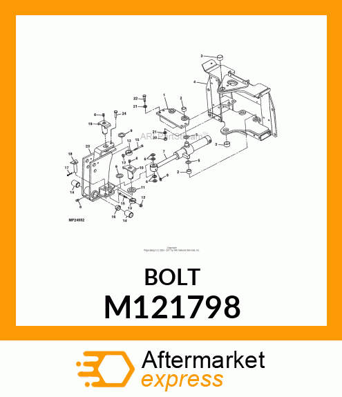 BOLT, BOLT, 5/16 X 2.75 M121798