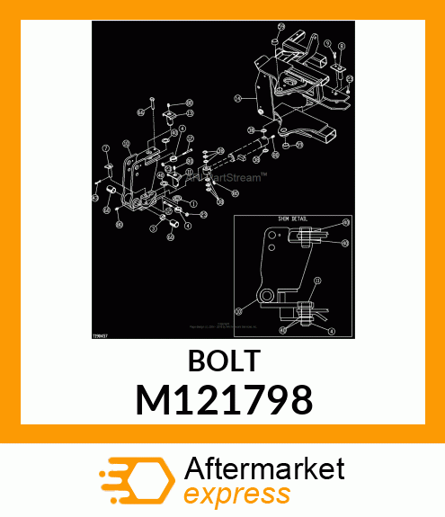 BOLT, BOLT, 5/16 X 2.75 M121798