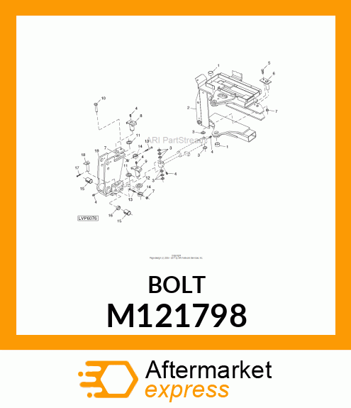 BOLT, BOLT, 5/16 X 2.75 M121798