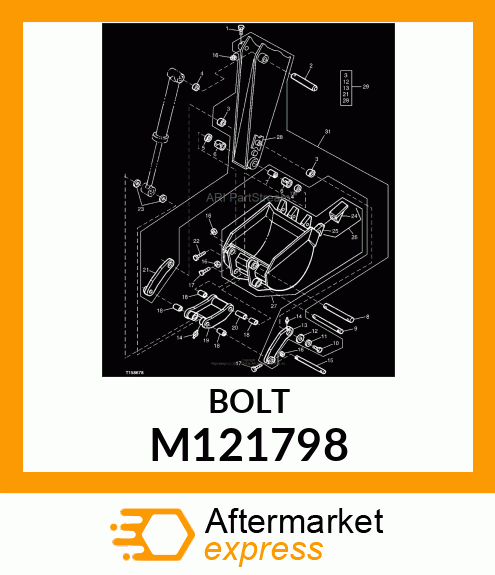 BOLT, BOLT, 5/16 X 2.75 M121798