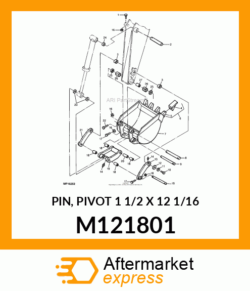 PIN, PIVOT 1 1/2 X 12 1/16 M121801