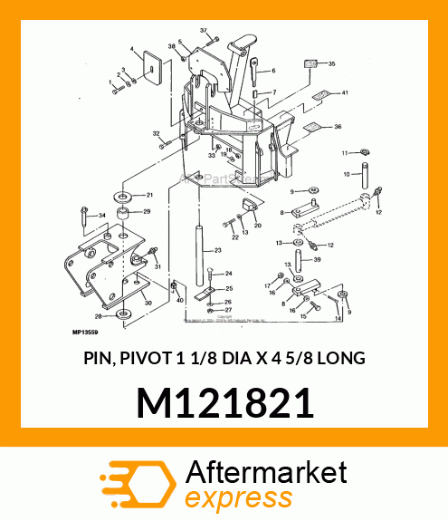 PIN, PIVOT 1 1/8 DIA X 4 5/8 LONG M121821