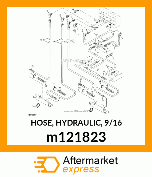 HOSE, HYDRAULIC, 9/16 m121823