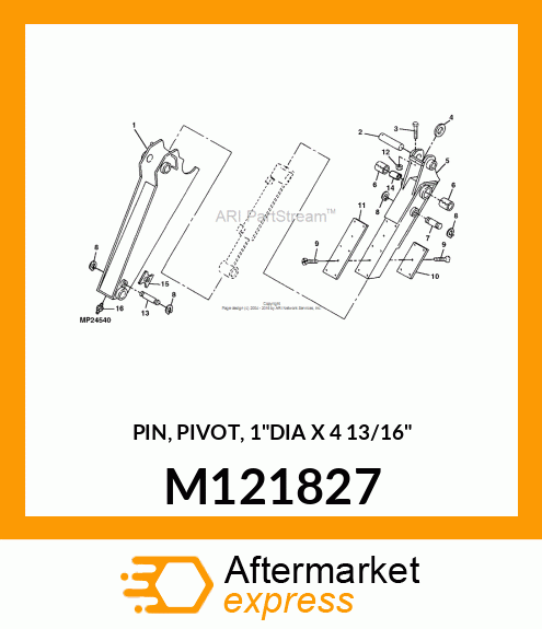 PIN, PIVOT, 1"DIA X 4 13/16" M121827