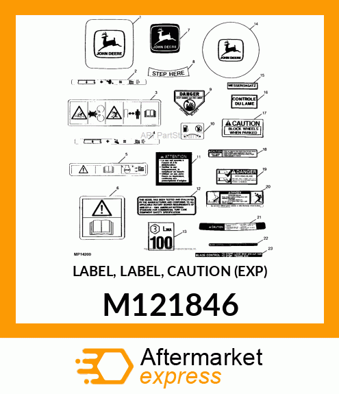 LABEL, LABEL, CAUTION (EXP) M121846