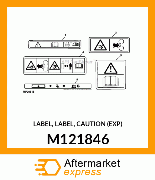 LABEL, LABEL, CAUTION (EXP) M121846