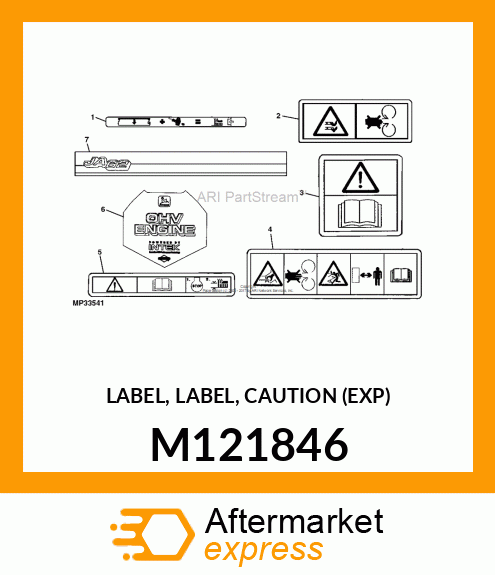 LABEL, LABEL, CAUTION (EXP) M121846