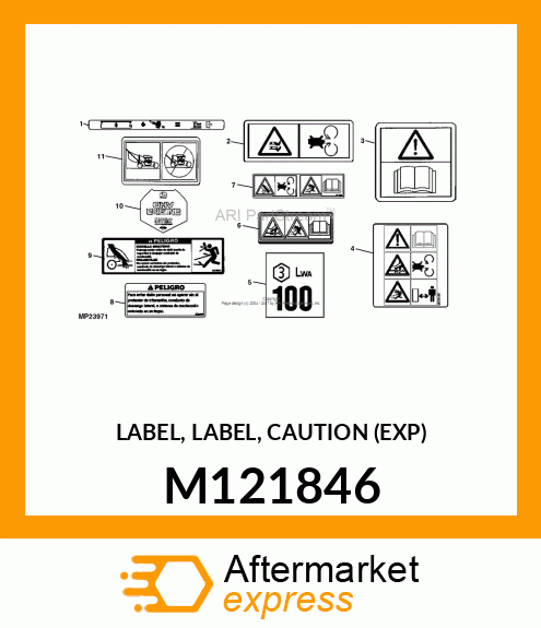 LABEL, LABEL, CAUTION (EXP) M121846